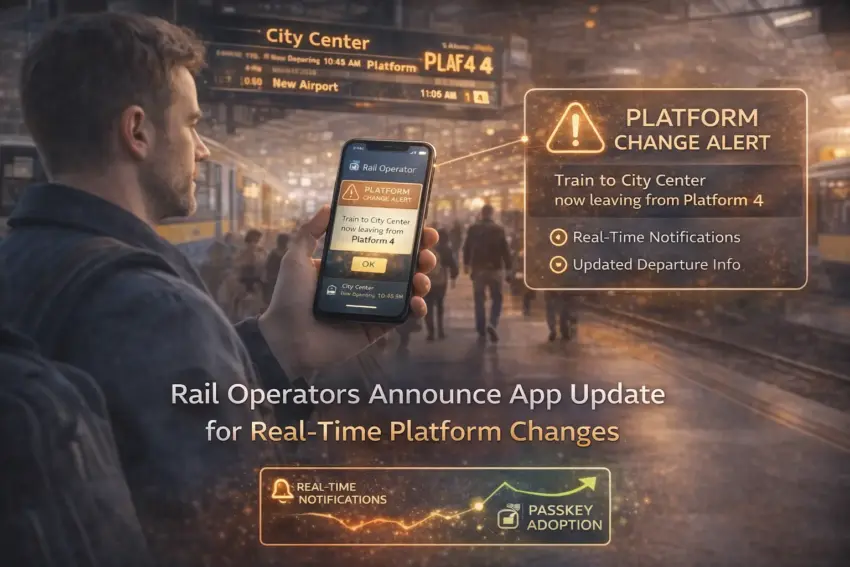 Rail Operators Announce App Update for Real-Time Platform Changes