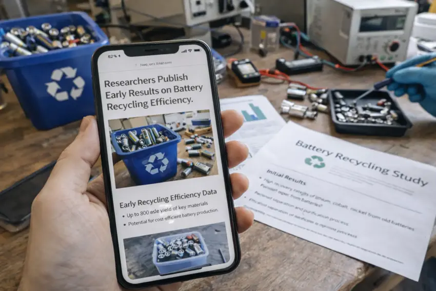 Researchers Publish Early Results on Battery Recycling Efficiency